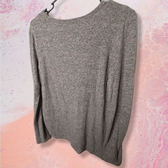Anthropologie COA Brushed Fleece Asymmetrical Tunic in Gray Confetti sz XS - Picture 3 of 9